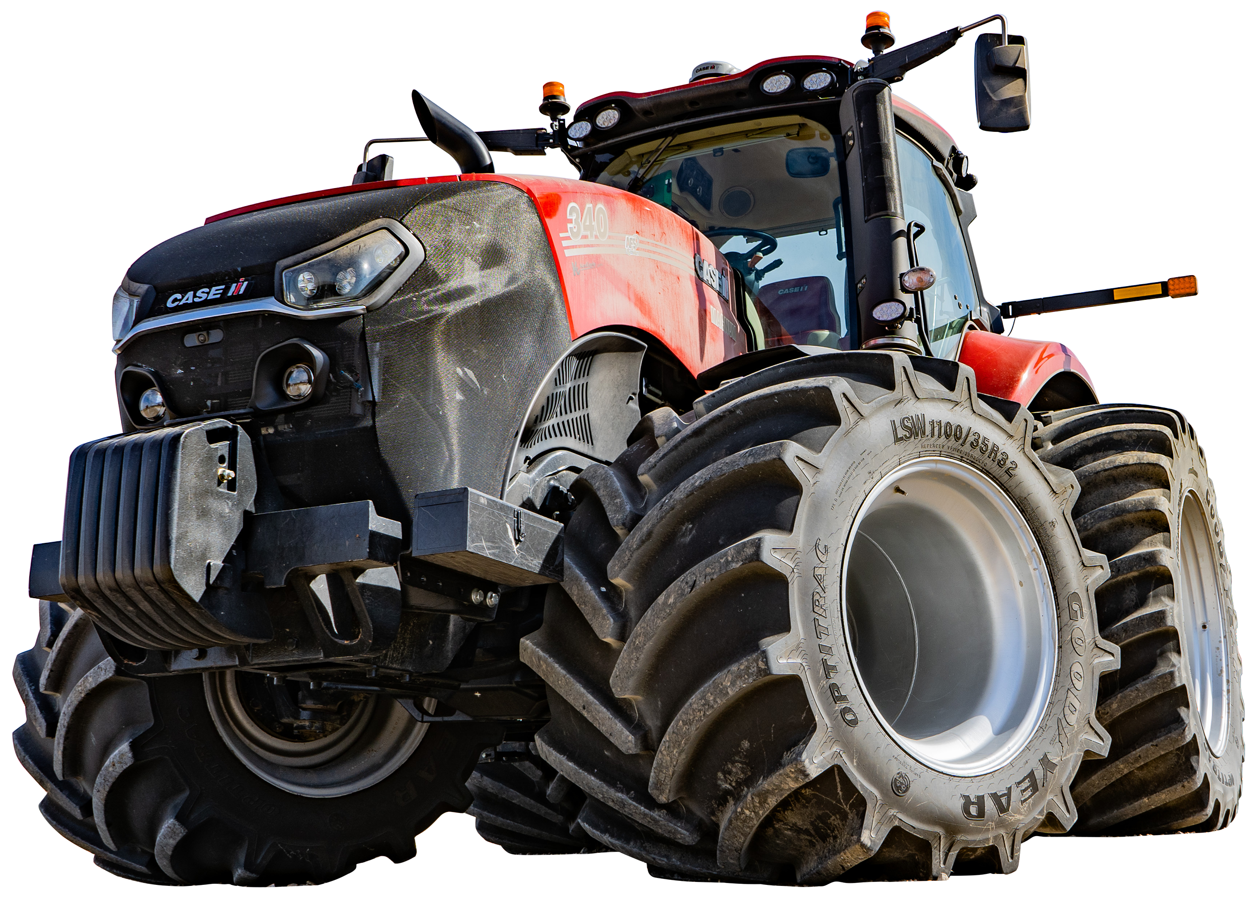 Case Tractor with LSW Technology Super Single Optitrac Tires